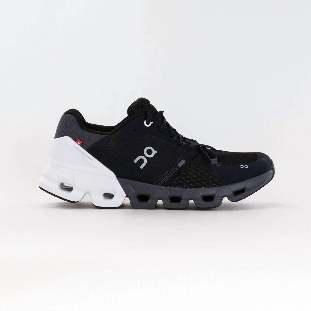 On Women's On Cloudflyer 4 Running Sneaker In Black/white 1