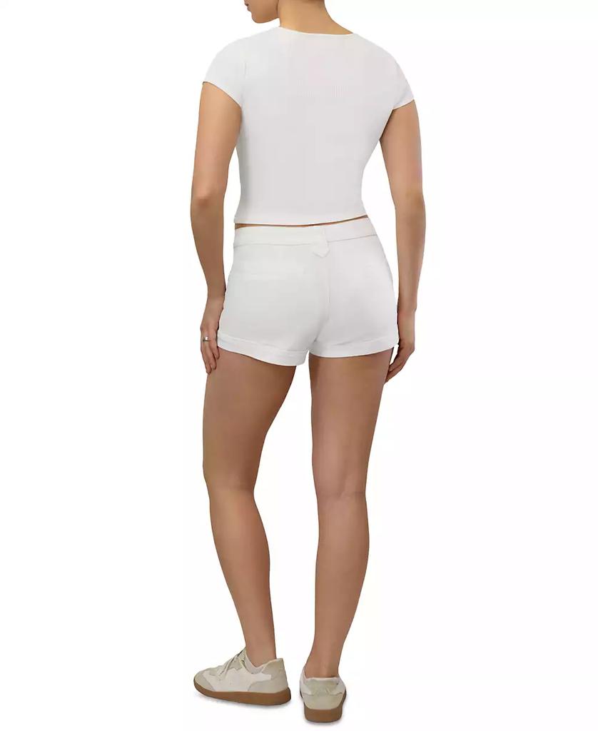 Almost Famous Juniors' Mid-Rise Button-Side Sailor Shorts