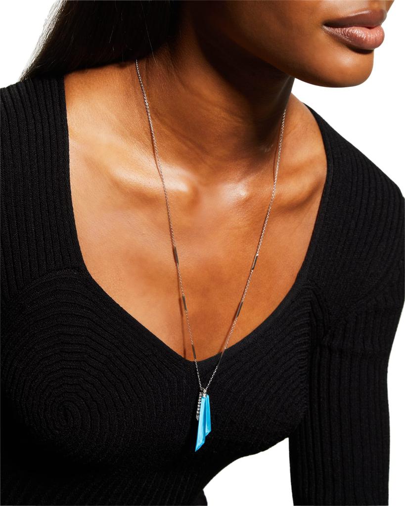 Stephen Webster Shard Pendant Necklace with Turquoise Clear Quartz
