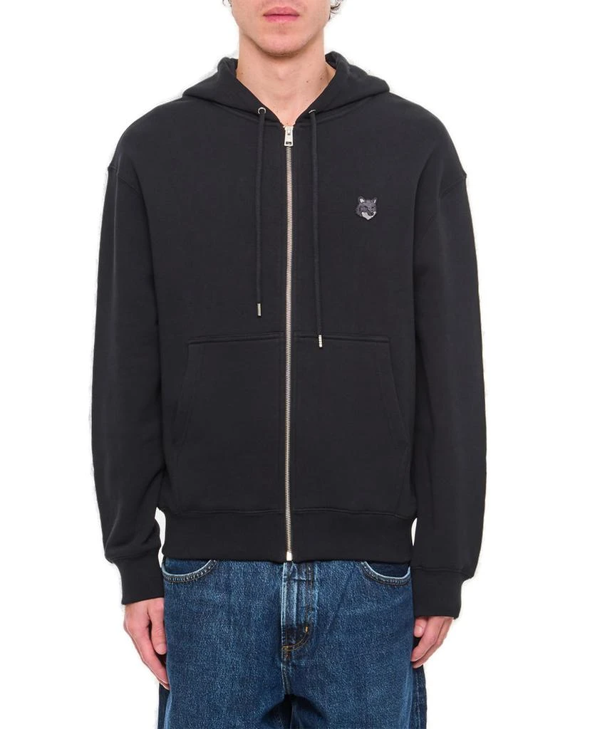 Maison Kitsune Maison Kitsuné Zip-Up Drawstring Hoodie 1