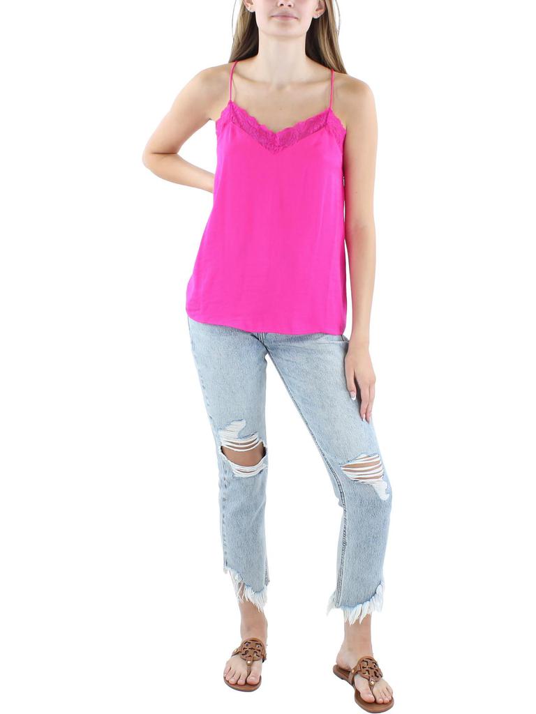 Naked Zebra Womens Shimmer Lace Pullover Top