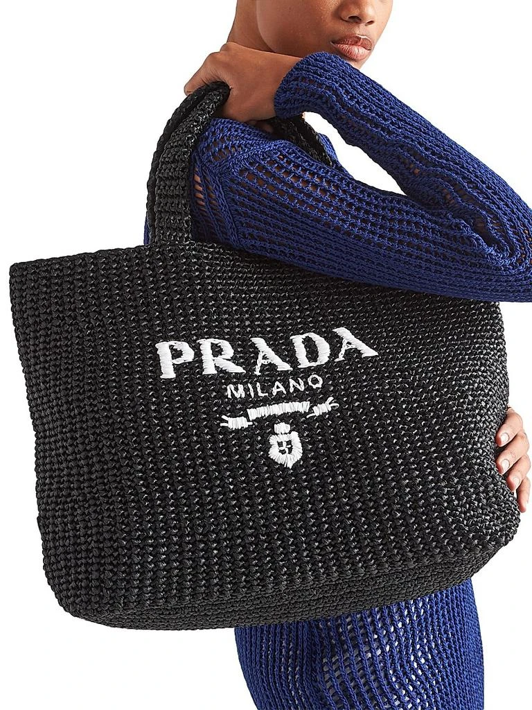 Prada Raffia Tote Bag 2