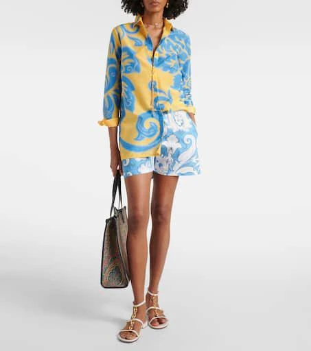 ETRO Printed cotton and silk shirt 2