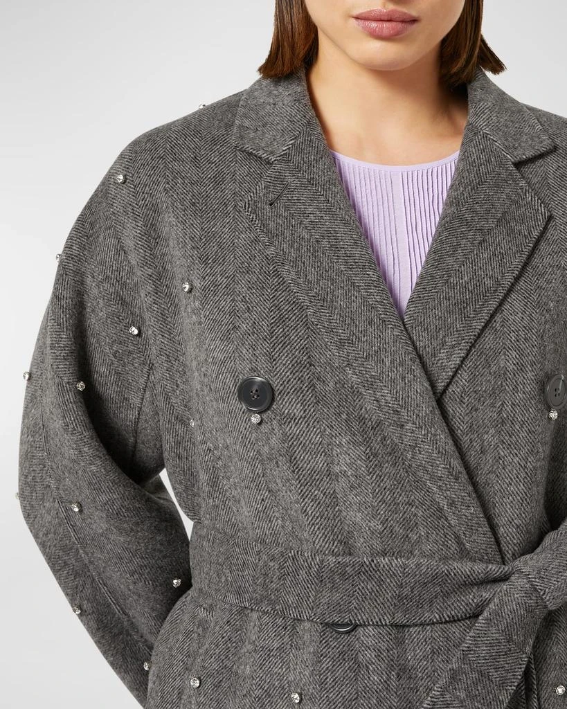 Marina Rinaldi Plus Size Gary Herringbone Rhinestone Coat 5