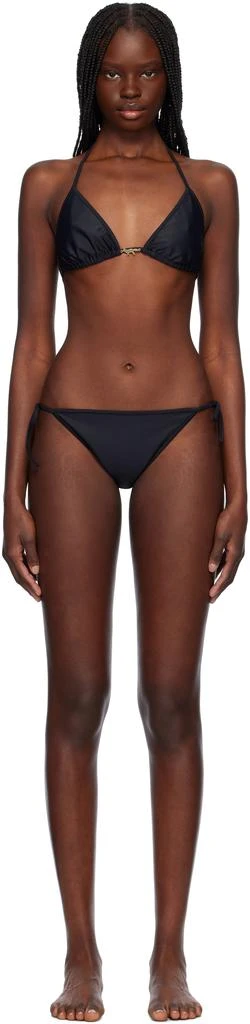 Maison Kitsune Black Baby Fox Bikini