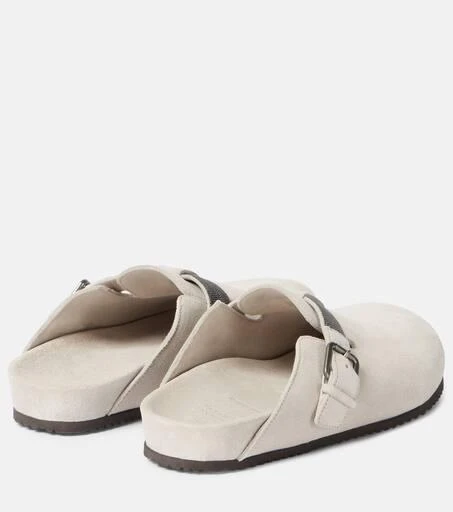Brunello Cucinelli Monili suede mules 3