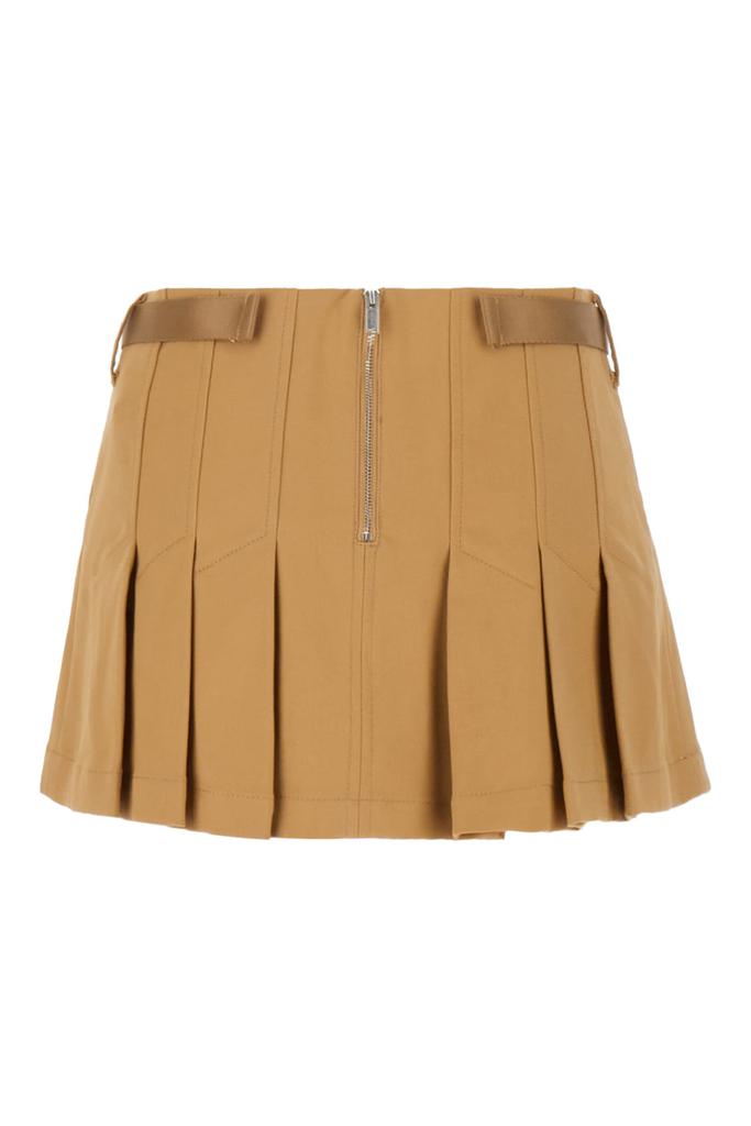 Dion Lee Beige Stretch Cotton Mini Skirt