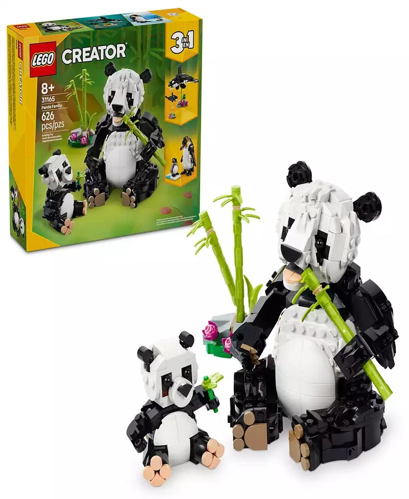 LEGO Creator 3 in 1 Wild Animals Panda Family Building Toy 31165, 626 Pieces 1