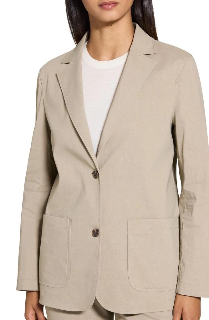 Theory Relaxed Fit Linen Blend Blazer 4