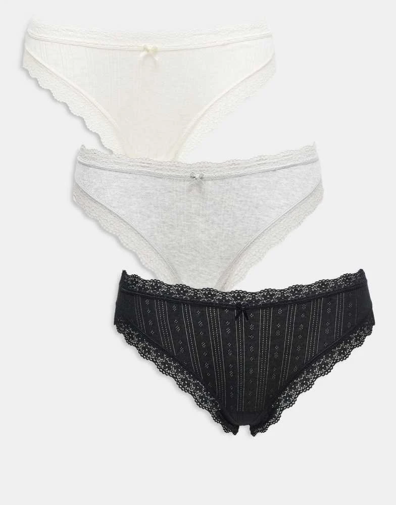 Cotton:On Cotton On briefs multipack in black grey butterscotch 1