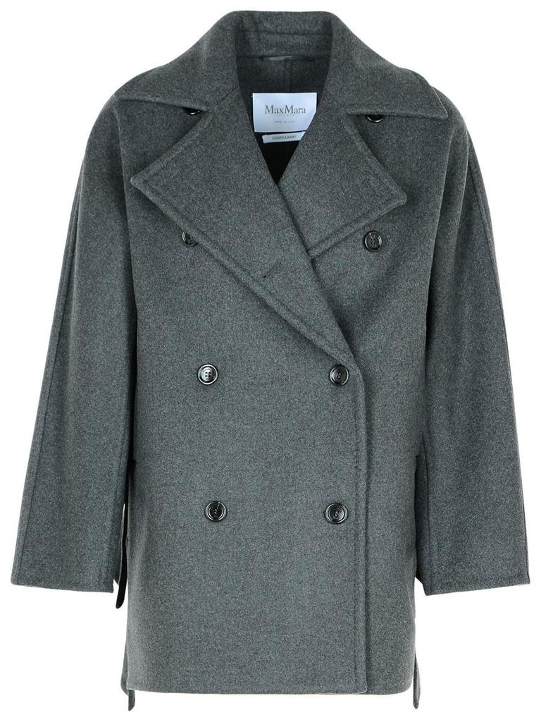 ブルゾン Max Mara Asturie1234' Grey Cashmere Blend Coat Max Mara Max Mara 'Asturie1234' Grey Cashmere Blend Coat