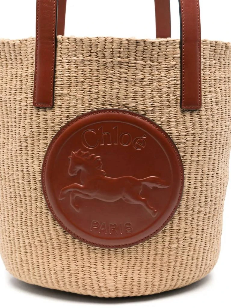 Chloé Chloe - Women's Large Horse Medal Basket Bag 2