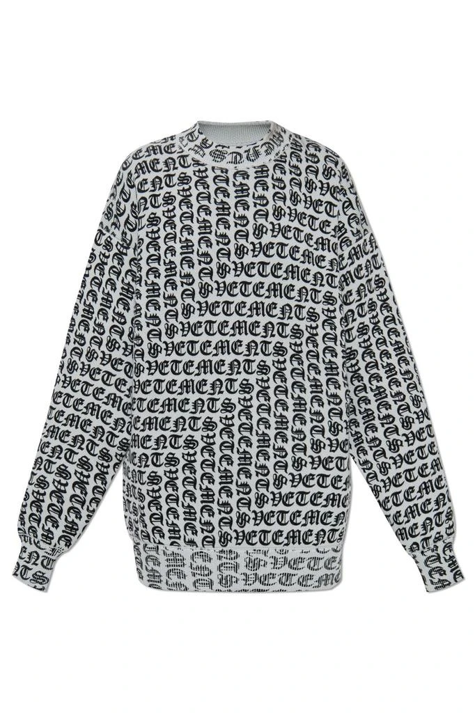 Vetements Vetements Logo Detailed Knit Sweater 1