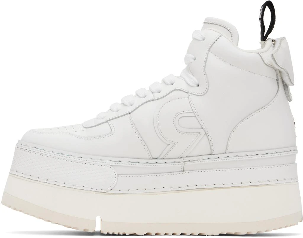R13 White Riot Leather High Top Sneakers 3
