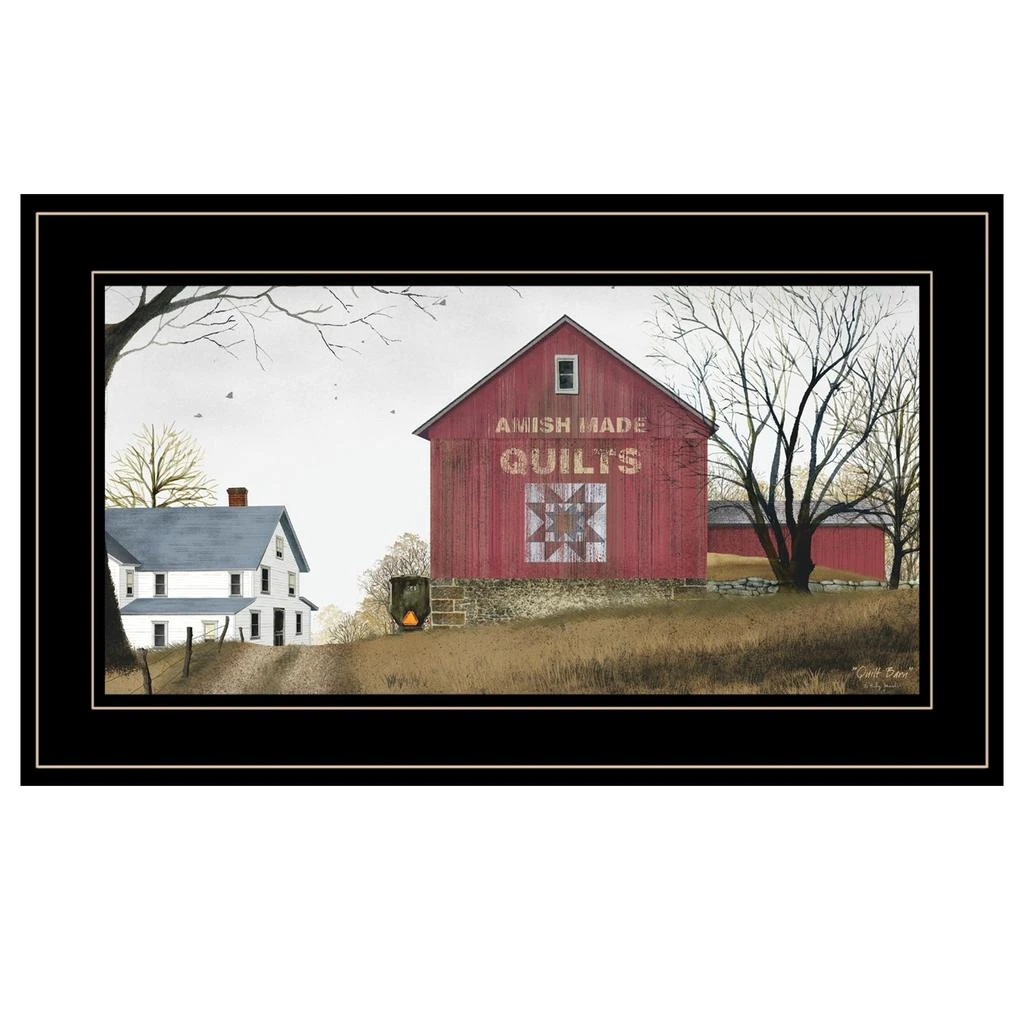 Hivvago The Quilt Barn 3 Black Framed Print Wall Art 2