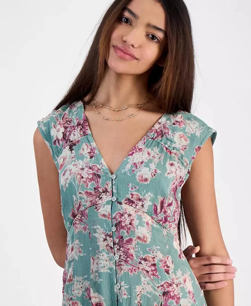 Lucky Brand Women's Pleated Button Down Midi Dress 3