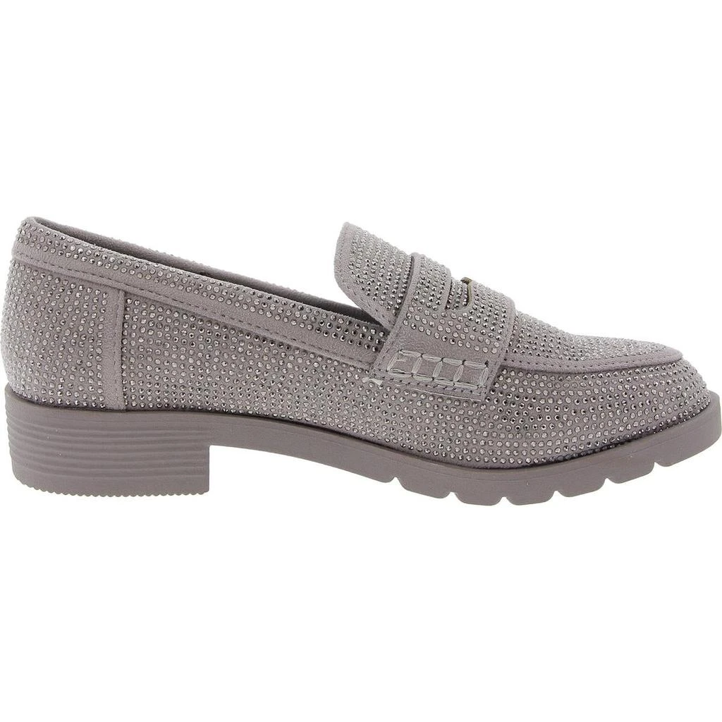 Kenneth Cole Womens Embellished Faux Suede Loafers 2