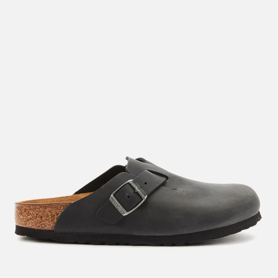 Birkenstock BIRKENSTOCK WOMEN'S BOSTON OILED LEATHER MULES - BLACK 1