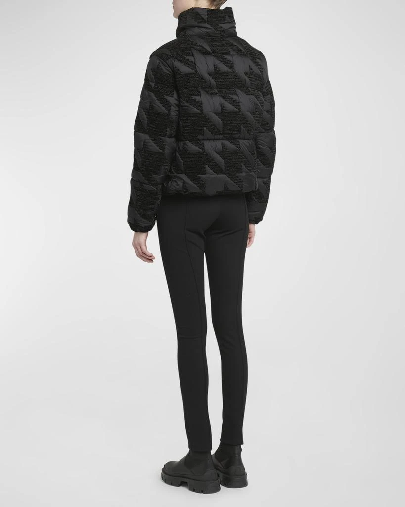 Moncler Evandra Embroidered Houndstooth Puffer Jacket 5