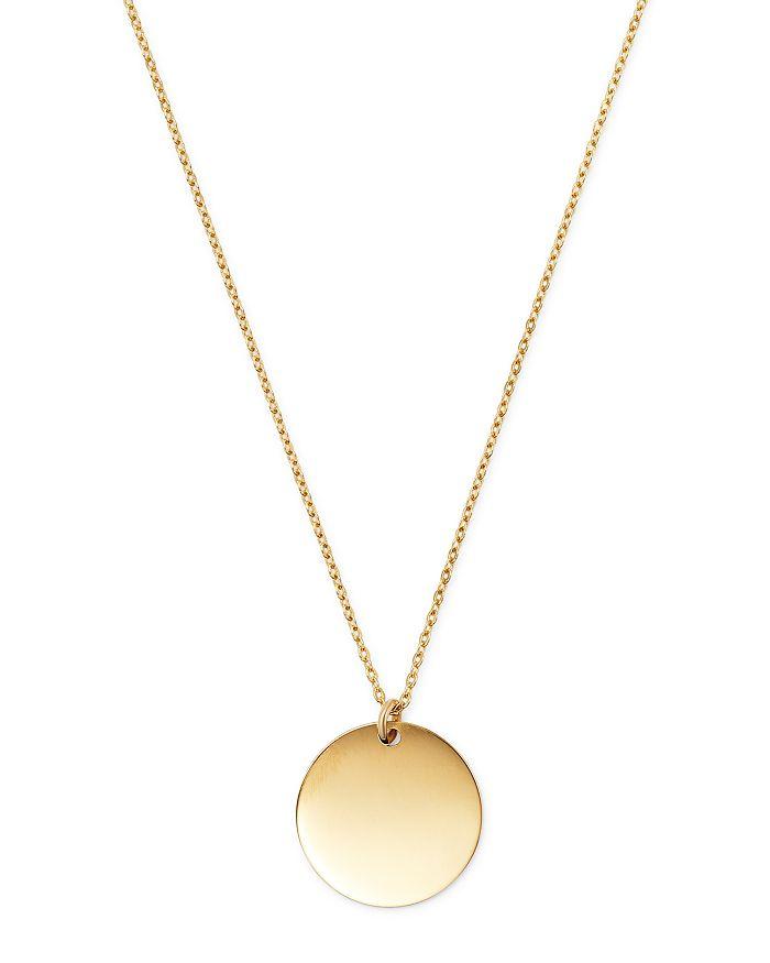 Moon & Meadow 14K Yellow Gold Disc Pendant Necklace, 17" - Exclusive