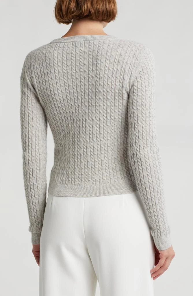 ELIE ELIE TAHARI Cable Knit Crop Cashmere Sweater 2