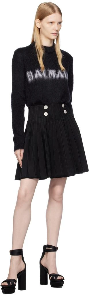 Balmain Black Skater Miniskirt 4