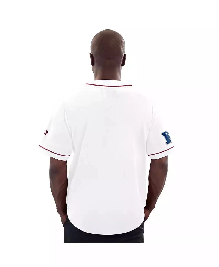 Starter Men's White Arizona Cardinals Relay Full-Button Baseball Jersey 2