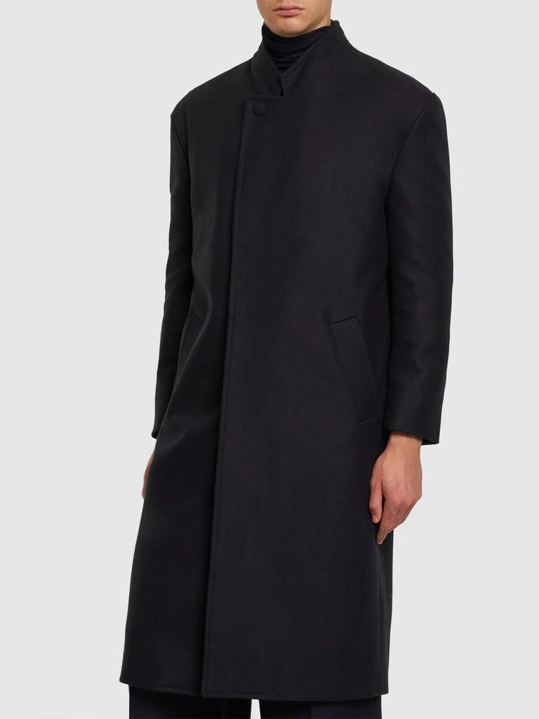 FERRARI Lightweight Wool Blend Long Coat 2