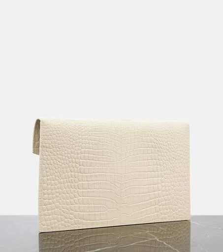 Yves Saint Laurent Uptown croc-effect leather clutch 4