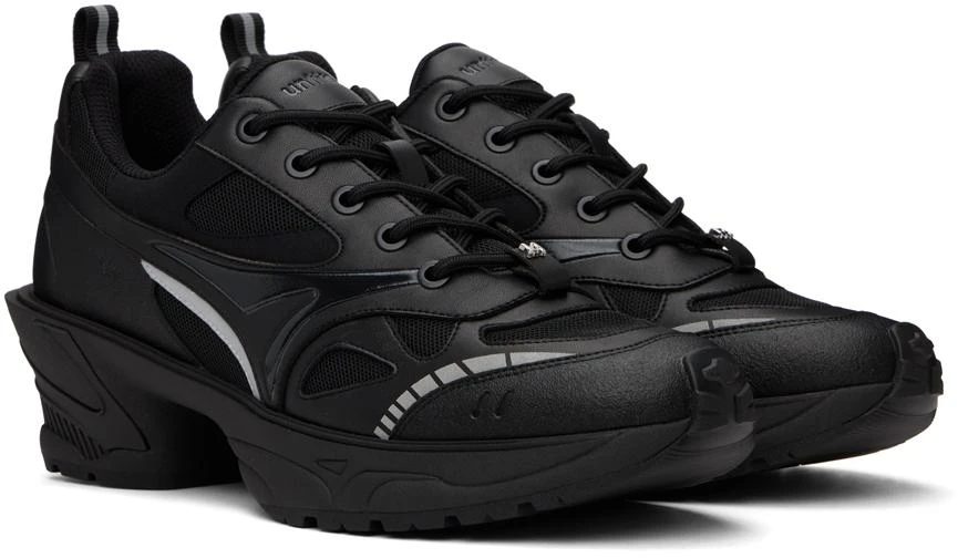 untitlab® Black Lace Ups Flex Heel Sneakers 4