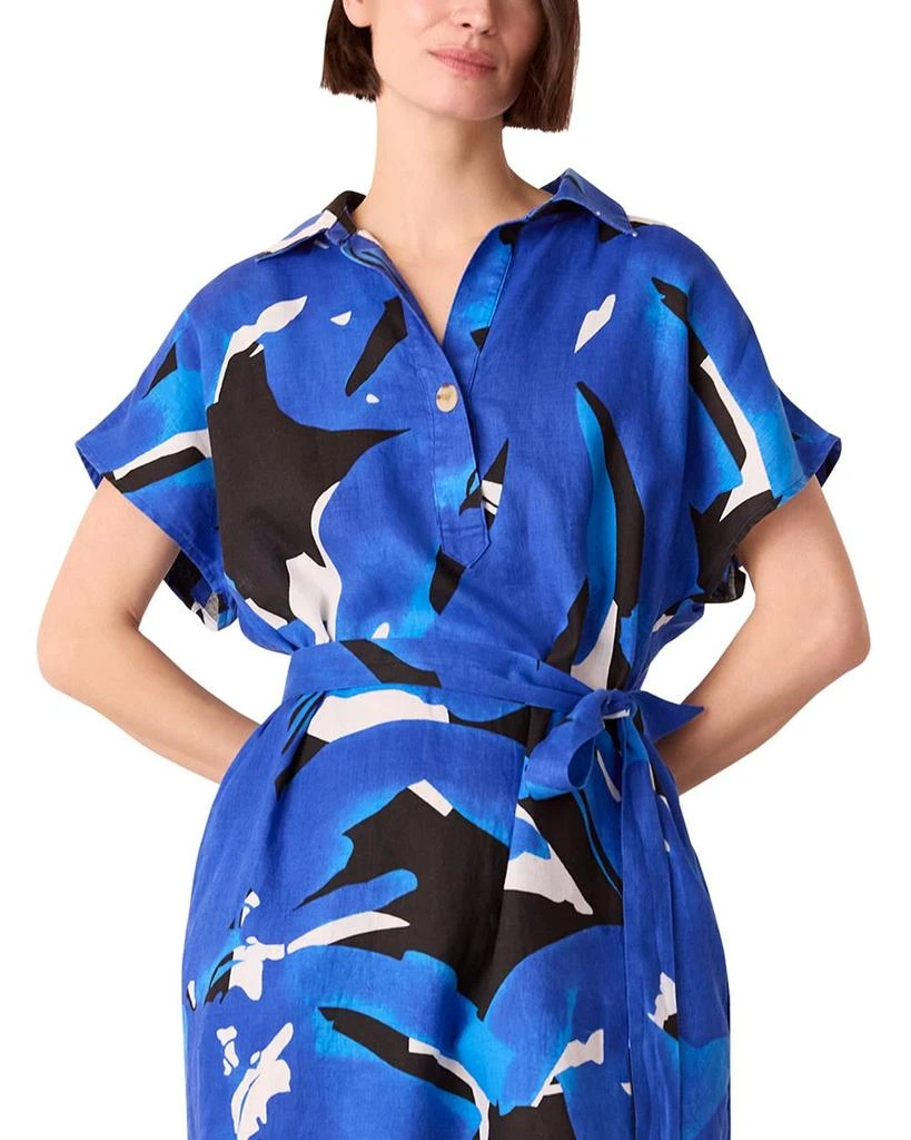 Whistles Abstract Blooms Linen Dress 1