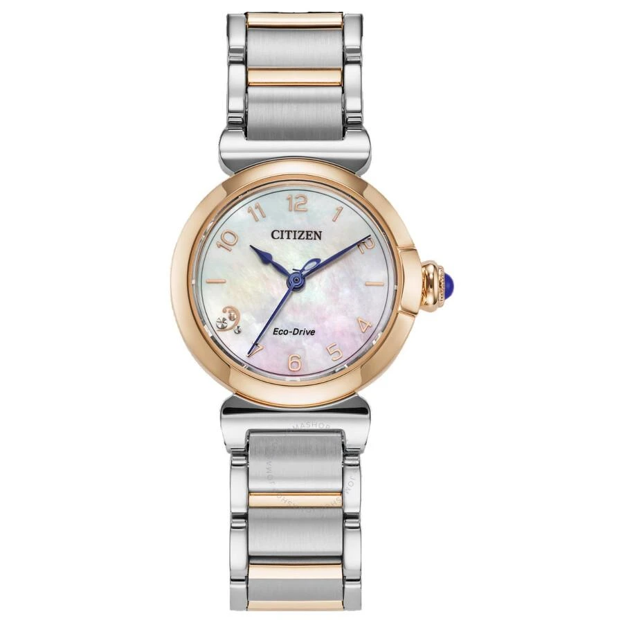 Citizen L Mae White Mother of Pearl Dial Ladies Watch EM1136-87D 1