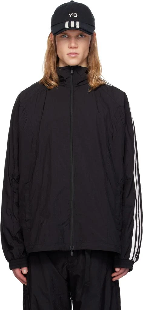 Y-3 Black 3-Stripes Nylon Shell Jacket 1