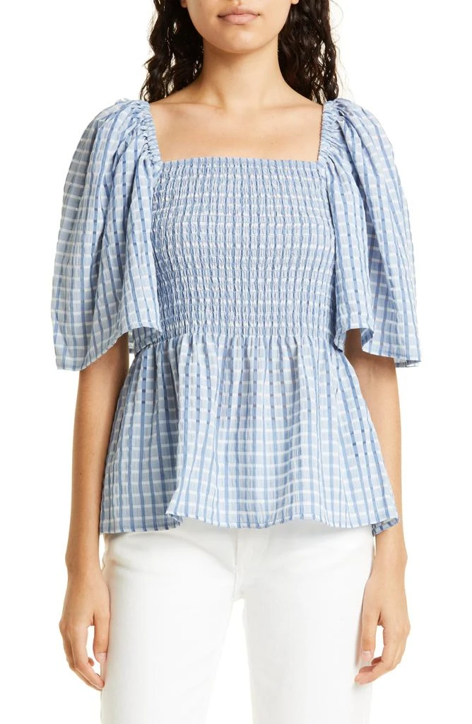 STELLA NOVA Penelope Smocked Cutout Blouse 1