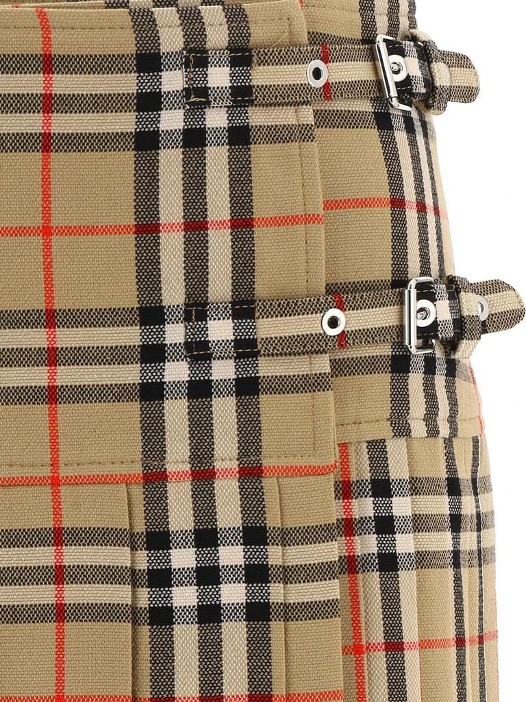 Burberry Burberry Pleated Check Wool Mini Kilt 3