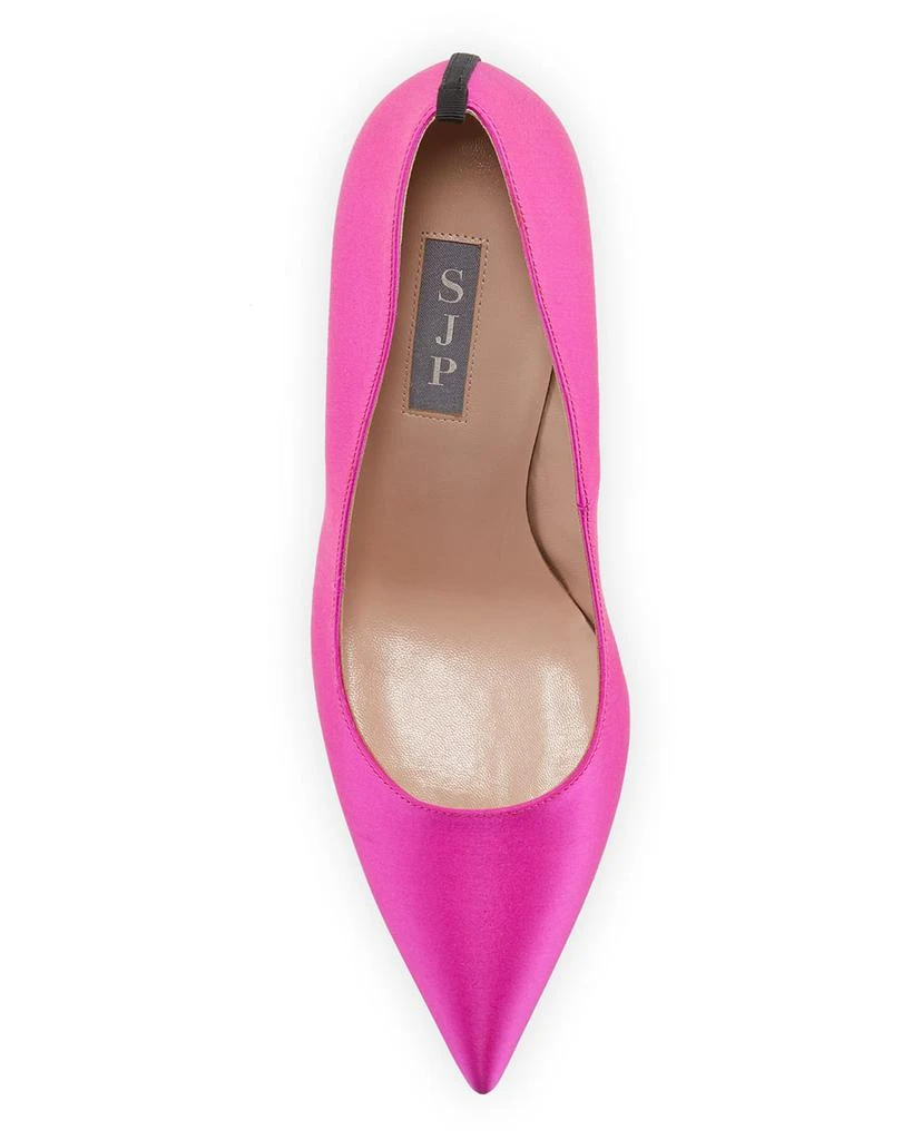 SJP by Sarah Jessica Parker Fawn Satin Pointed-Toe 100mm Pumps 3