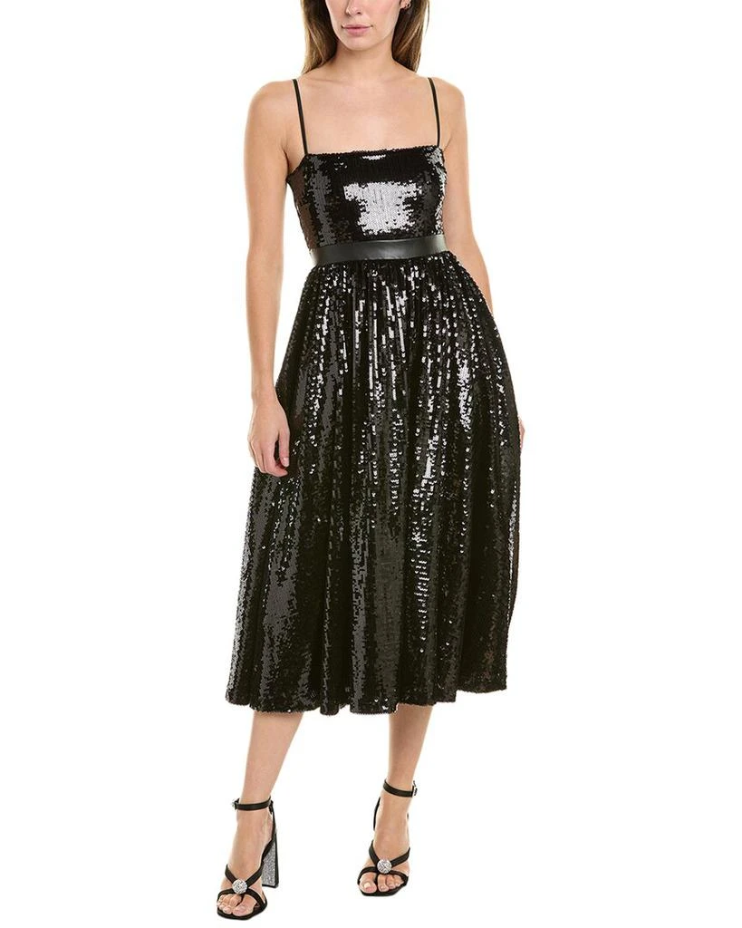 knee length dresses for ladies Nightscape Sequin Cut-Out Midi Dress  kalisa