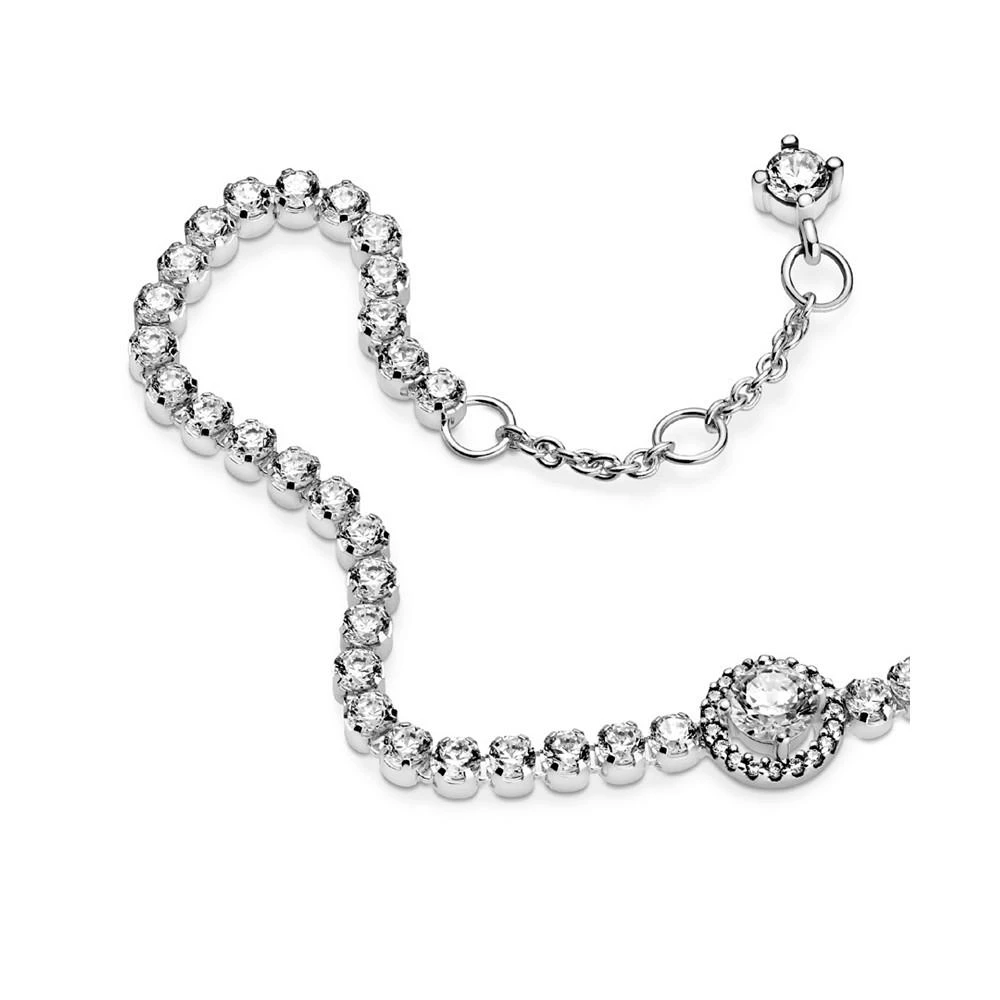 Pandora Cubic Zirconia Sparkling Halo Tennis Bracelet 4