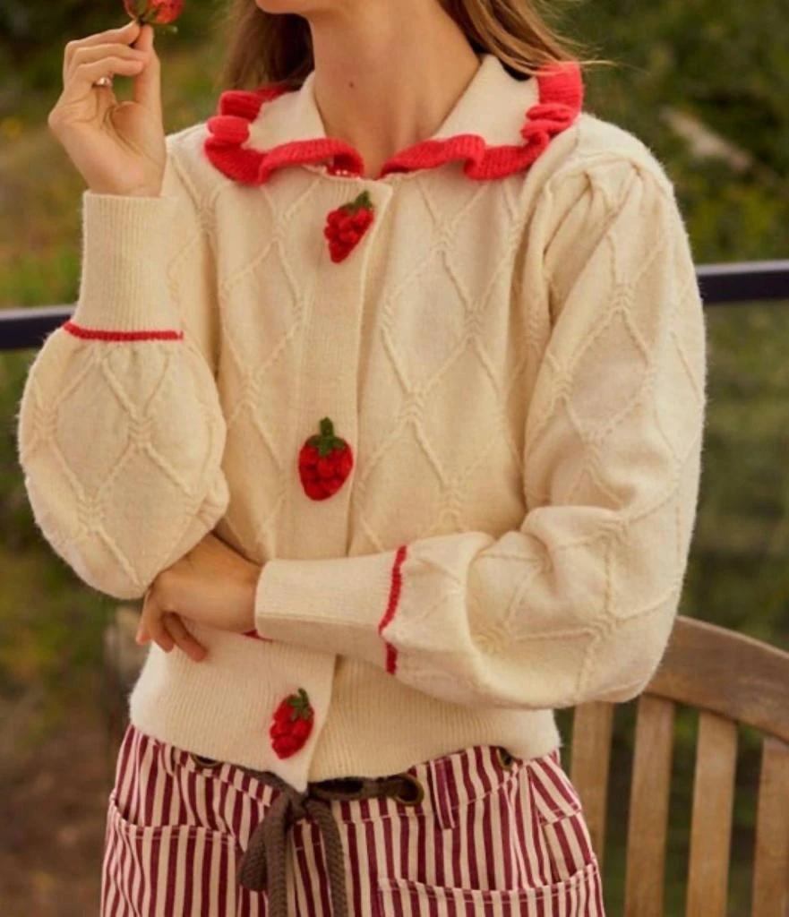 LovLov Lovlov - Strawberry Sailor Collar Cardigan 3