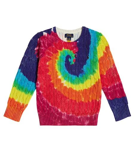 Ralph Lauren Tie-dye cable-knit cotton sweater 1