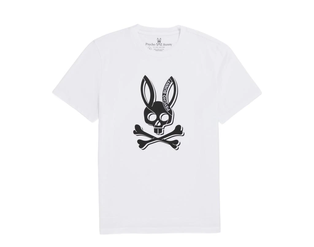 Psycho Bunny Serge Crew Neck Graphic White Men's Tee B6U718X1PC-WHT 1