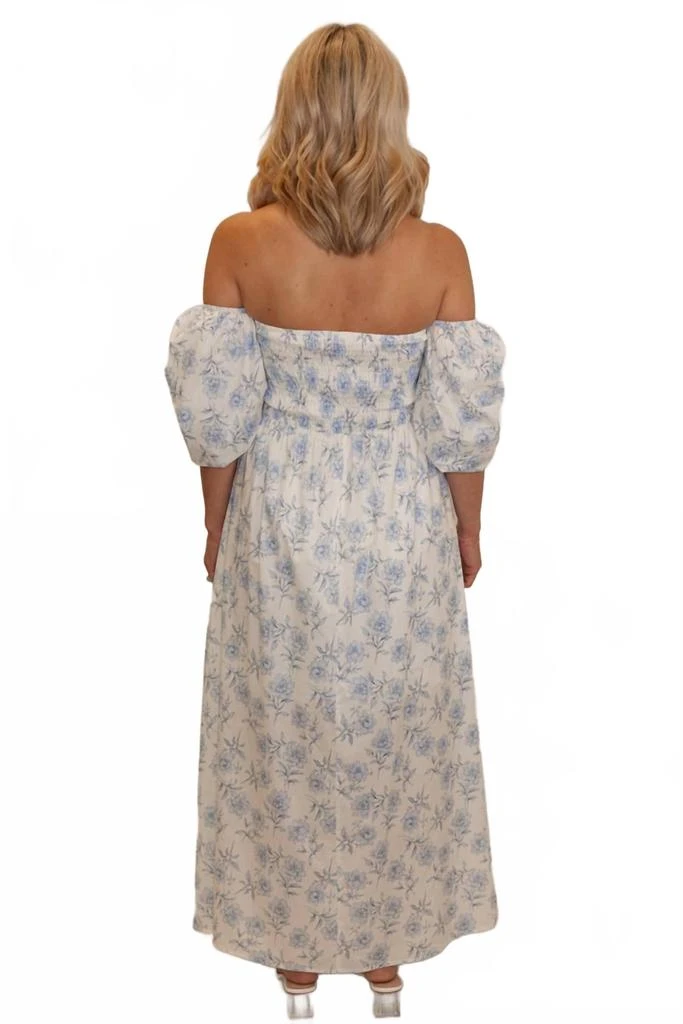 Shop Azule Floral Off Shoulder Maxi Dress In Blue on Sale at BeyondStyle   Get 21% Off Azule Floral Off Shoulder Maxi Dress In Blue with Limited-Time  Flash Deals, Exclusive Discounts, and