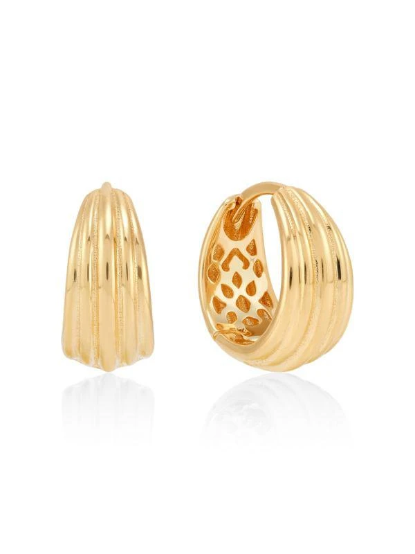 Saks Fifth Avenue 14K Yellow Gold Huggie Earrings 1