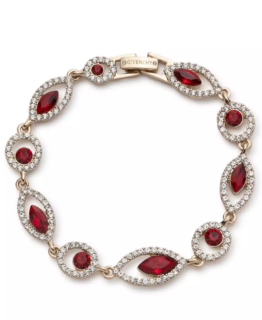 Givenchy Rhodium Glass Stone Silver-Tone Flex Bracelet - Bracelets