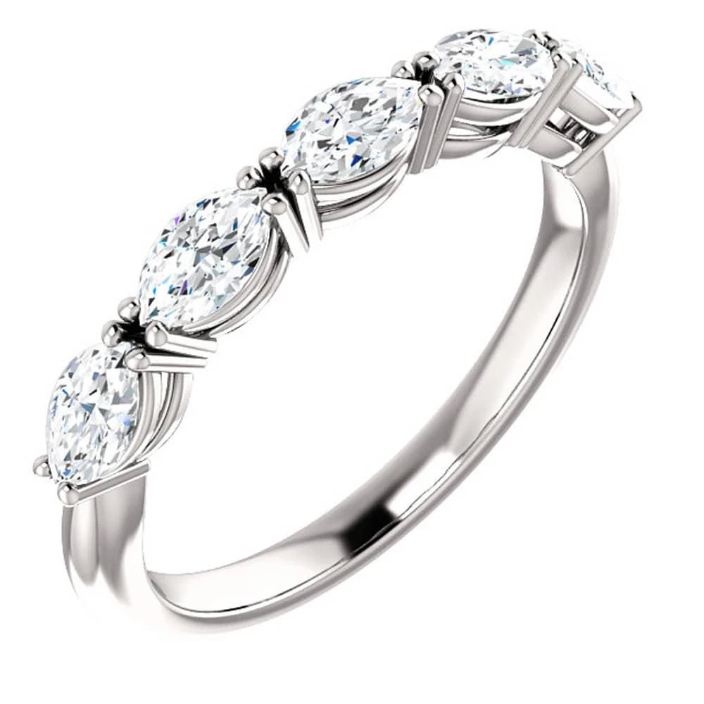 Pompeii3 1 1/2 Ct Oval Moissanite Wedding Ring Available in White, Yellow or Rose Gold 3
