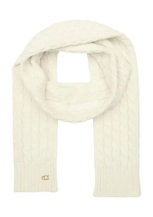 Coach Cable Knit Scarf from Belk