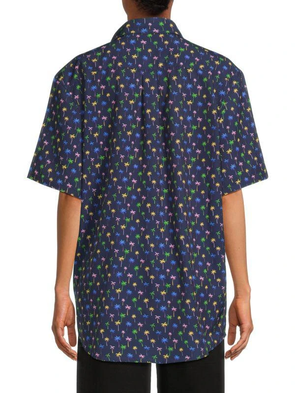 WeSC Oden ​Micro Palm Print Button-Front Shirt 4