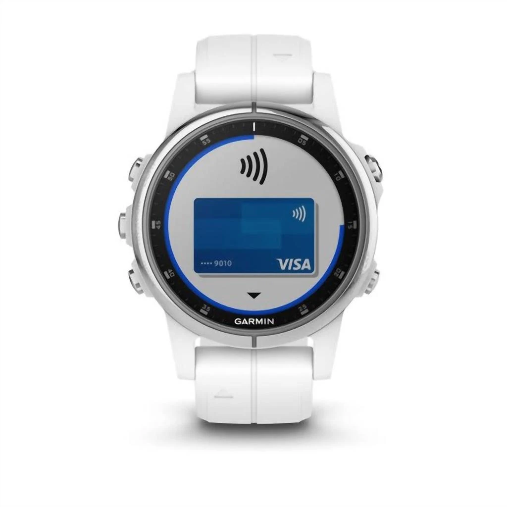 Garmin Fenix 5S Plus Multisport Gps Watch In Sapphire/white 3