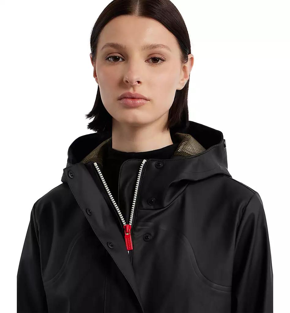 Hunter Women's Hooded Rubberized Waterproof Rain Coat