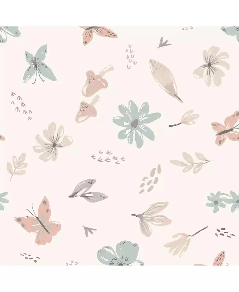 Lambs 
Ivy Baby Blooms Watercolor Floral/Butterfly Cotton Fitted Crib Sheet 3